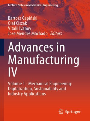 cover image of Advances in Manufacturing IV